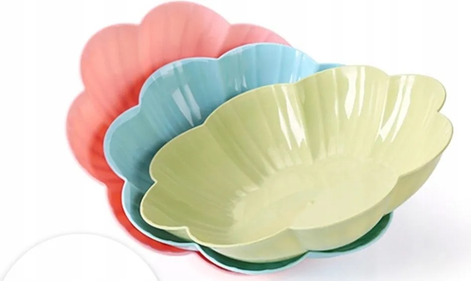 Nagy virág alakú tál snackekhez, gyümölcsökhöz, salátákhoz étkészlet