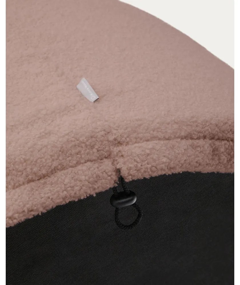 Világos rózsaszín buklé puff Kaeli – Kave Home