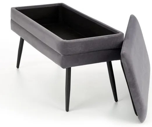 Pad tárolóhellyel VELVA 37x78 cm szürke