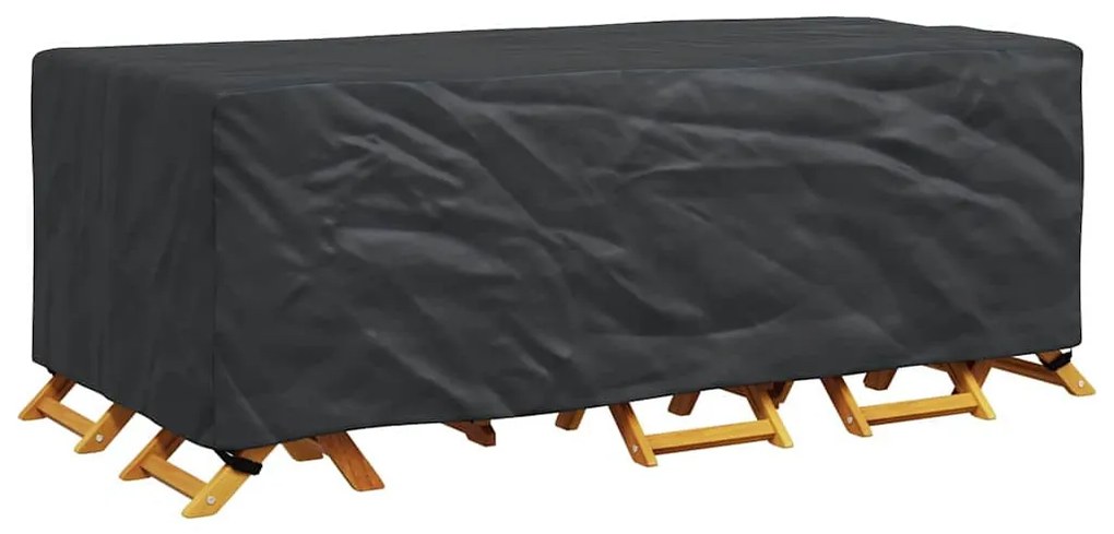 Kültéri bútorhuzat Fekete 220 x 110 x 70 cm 210D