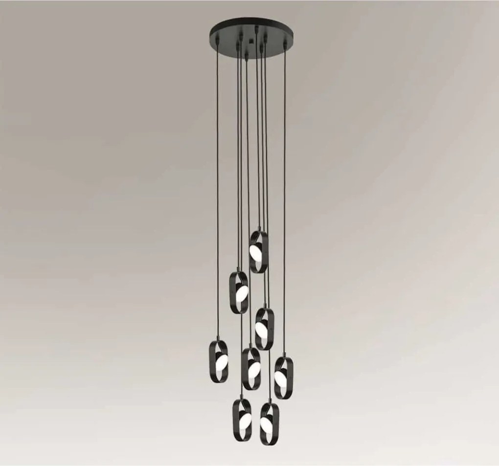 ANTIGO 8539 FUROKU Többágú Függesztett Lámpa Fekete LED IP20