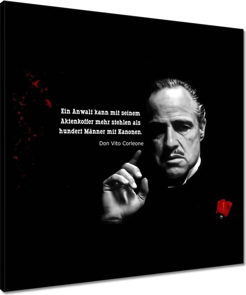 Vászonkép 60x60 Idézetek a Keresztapáról