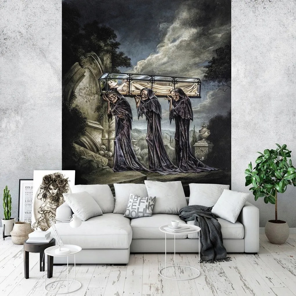 Flizelin fotótapéta 206x275 Csontváz temetési rituálé +ragasztó