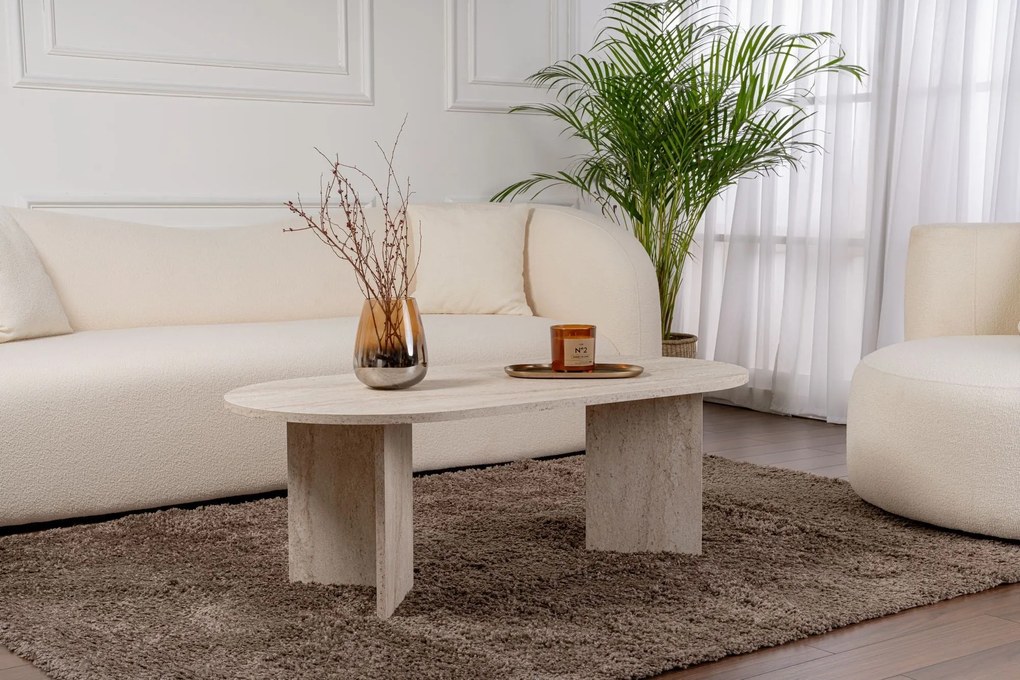 Dohányzóasztal Sable - Travertine