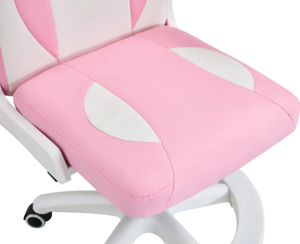 Forgószék, rózsaszín/fehér, ODELIA