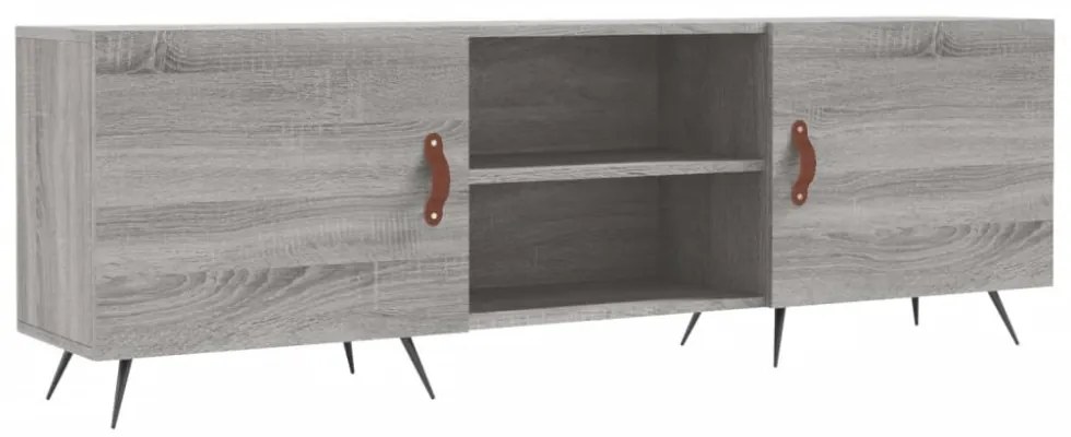 szürke sonoma színű szerelt fa TV-szekrény 150x30x50 cm