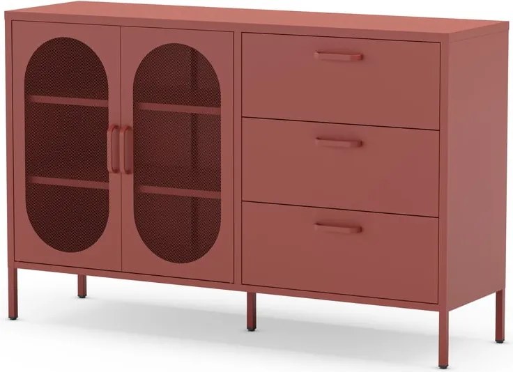 Téglavörös komód 140x90 cm Diora – Marckeric