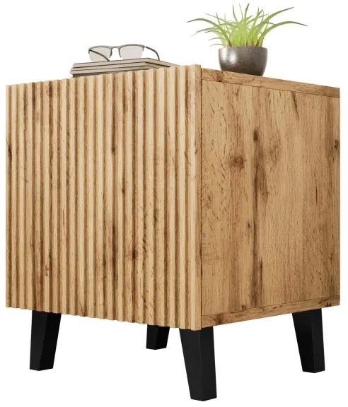 KÉSZLET 2x Éjjeliszekrény VAMOS 52x45 cm wotan tölgy