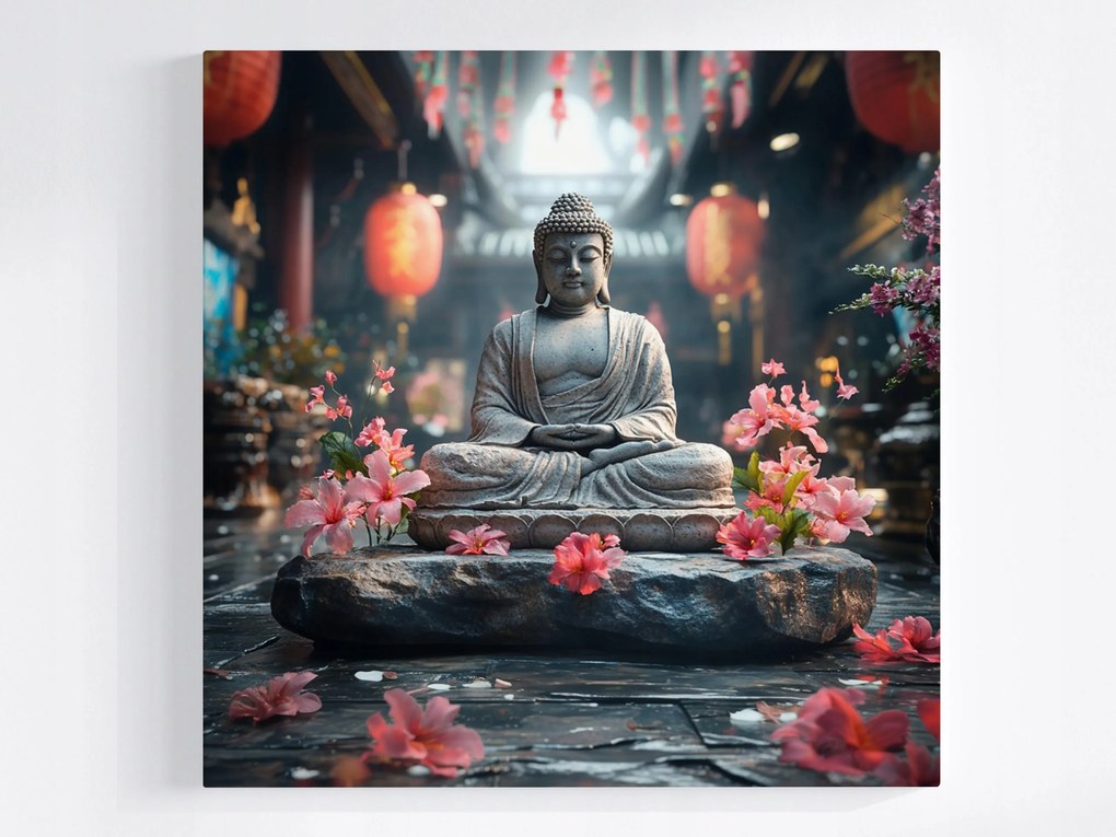 Vászonkép Canvas Vallás Buddhizmus Szobor Buddha Templom 40x40
