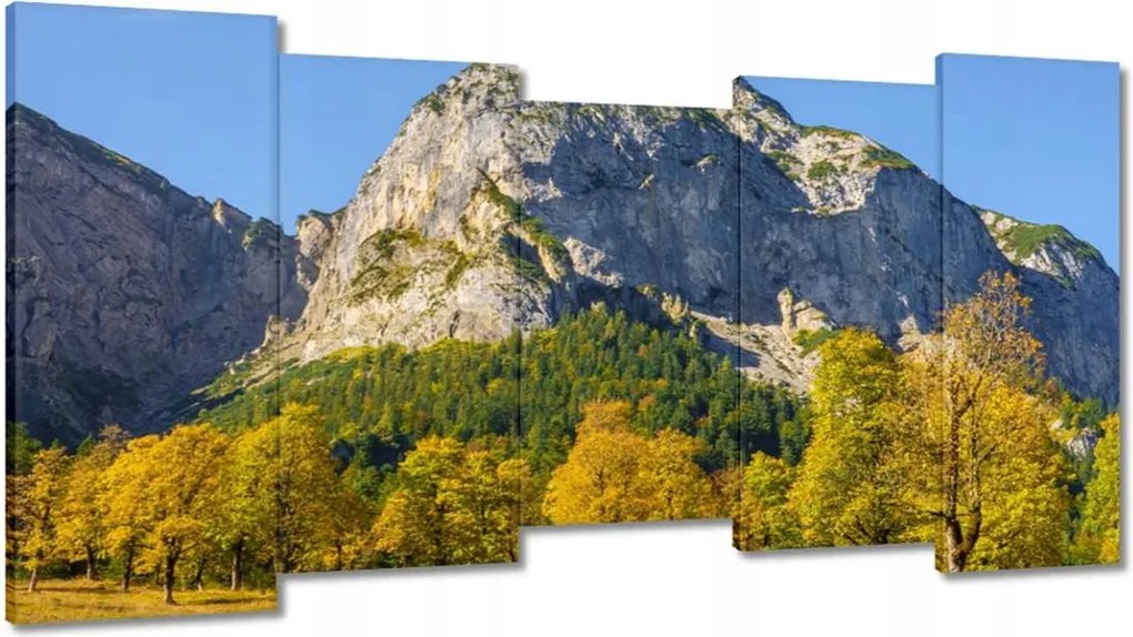 Festmények 150x80 Hegyi tájkép tiszta égbolttal Fák a hegyekben