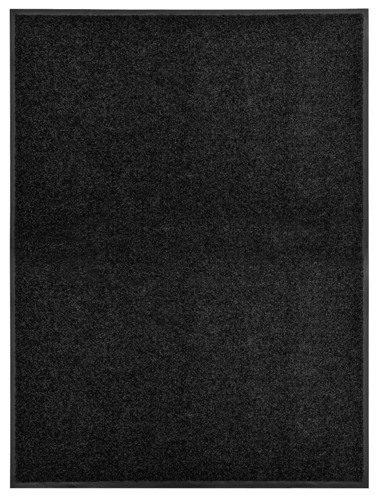 fekete kimosható lábtörlő 90 x 120 cm