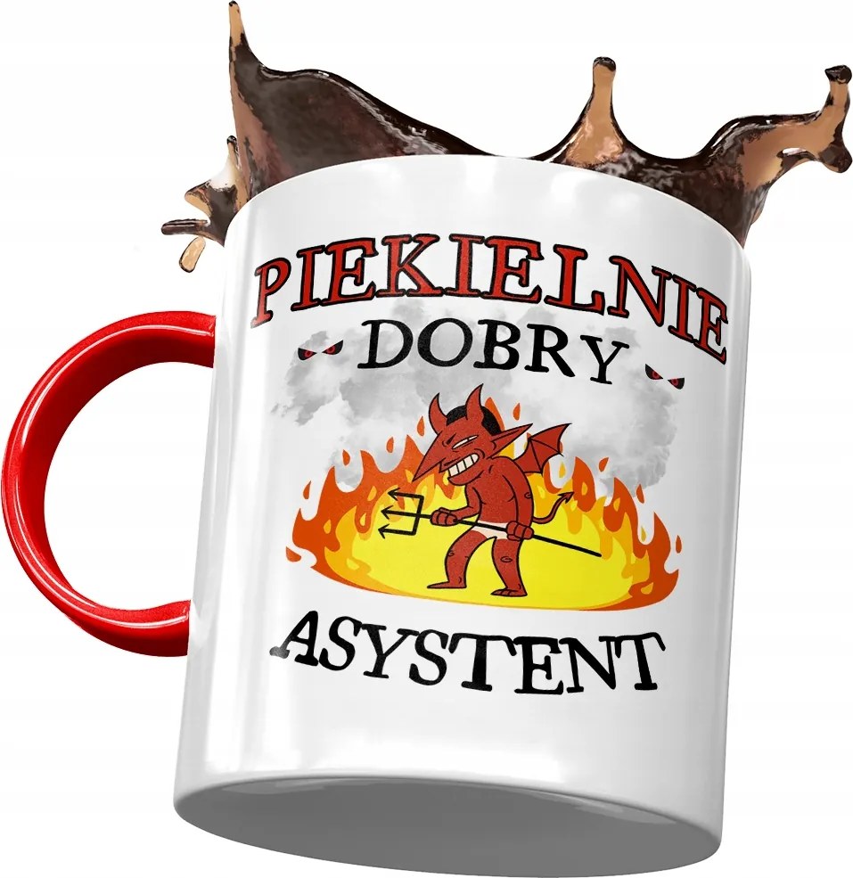 Piros Bögre Asszisztensnek Pokolian Jó Nyomtatott Fotóval