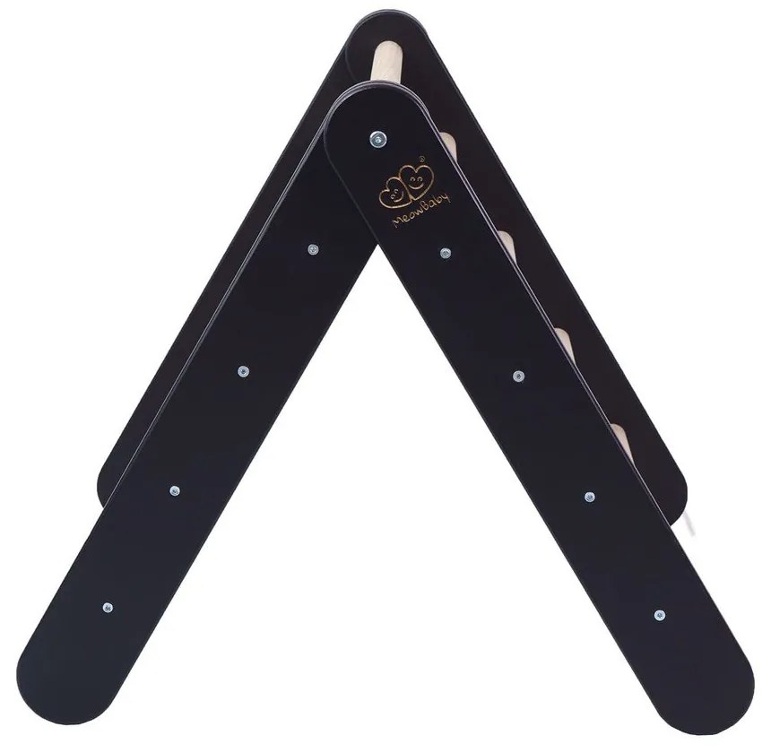 Fekete borovi fenyő pikler háromszög 60x60x60 cm Montessori – Meowbaby