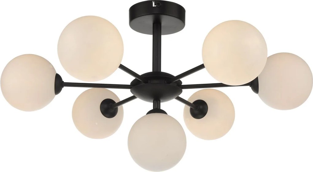 Dar lighting modern mennyezeti lámpa cohen fekete opál darcoh3422-02