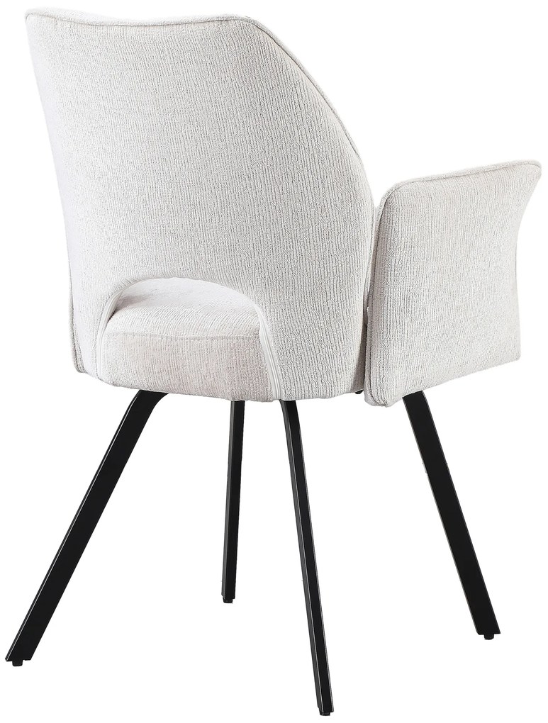 MAZZONI EXPORT TULIP Világos Beige (UF980-02 szövet) - MODERN KÁRPITOZOTT KARFÁS SZÉK NAPPALIBA/ÉTKEZŐBE/LOFT IRODÁBA