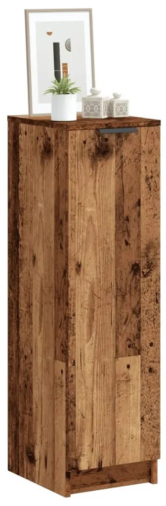 antik fa színű szerelt fa cipőszekrény 29,5 x 35 x 100,5 cm