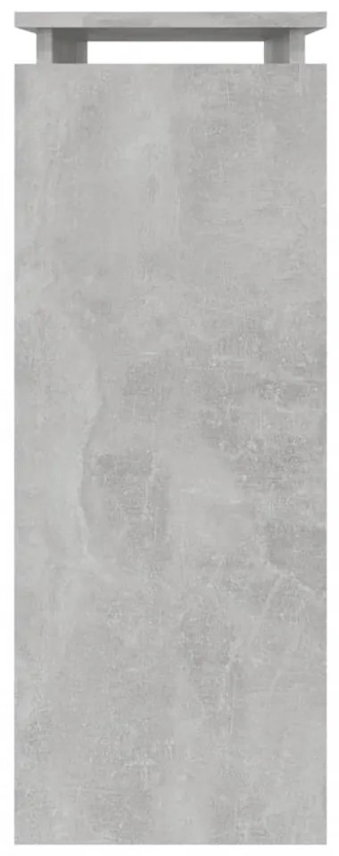 betonszürke szerelt fa tálalóasztal 80 x 30 x 80 cm