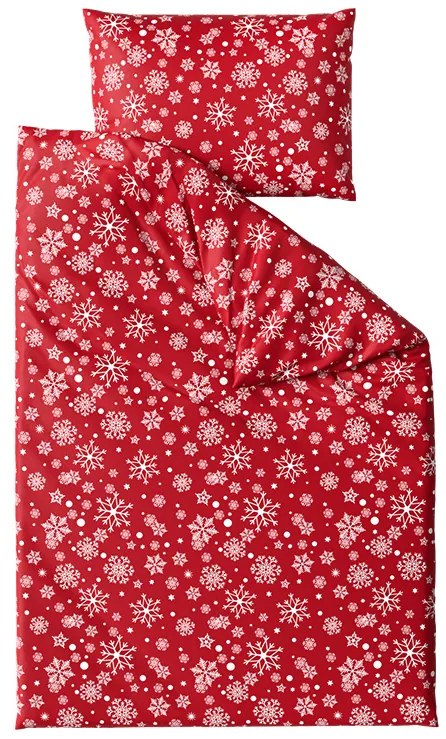 Mikroplüss ágyneműhuzat SNOWFALL piros Ágyneműhuzat mérete: 70 x 90 cm | 140 x 220 cm