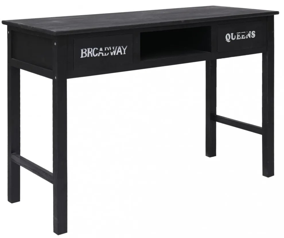 fekete fa tálalóasztal 110 x 45 x 76 cm