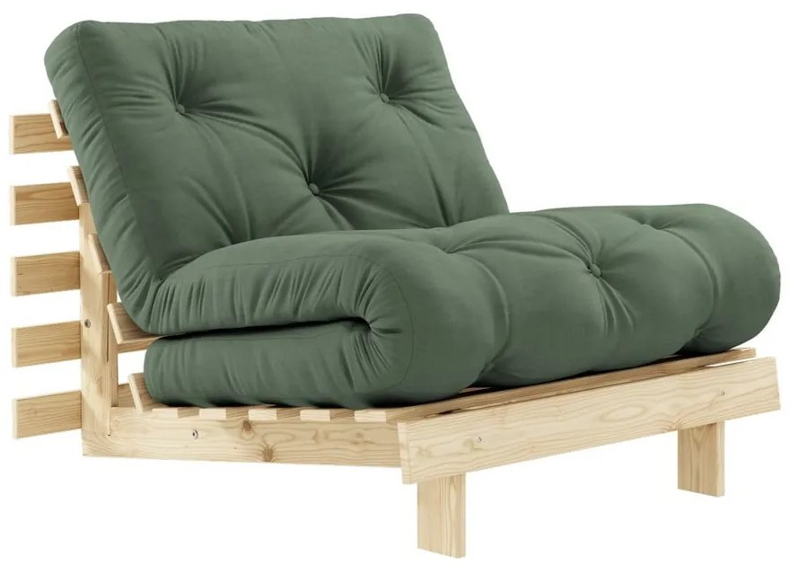 Roots Raw/Olive Green variálható fotel - Karup Design
