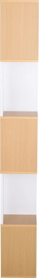 Könyvespolc, tűnyalábos fenyő/fehér, ERDEM NEW TYP 3