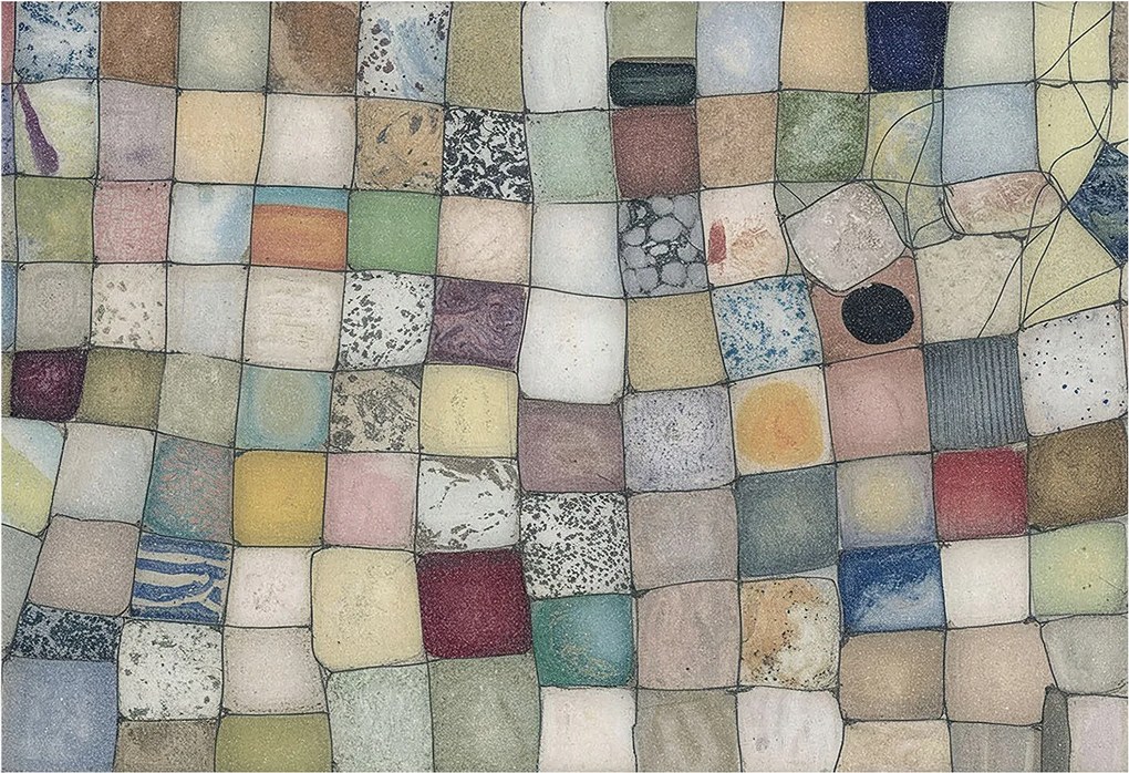 Fotótapéta Fali ragasztó szett Színes mozaik 152x104 Ragasztó