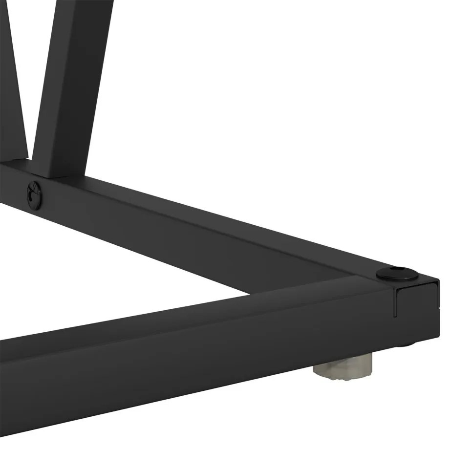 Fekete Tölgy Kávézóasztal 100x50x40 cm Műanyag Fa és Fém