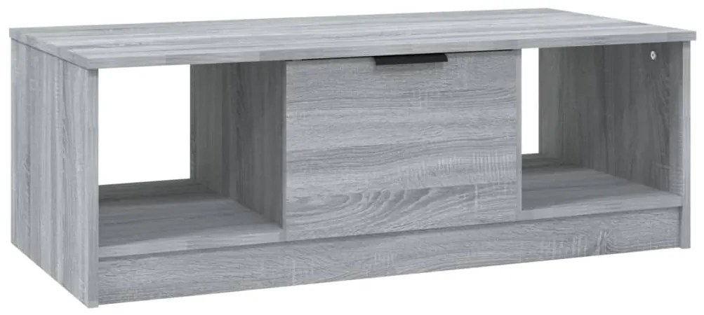 Szürke sonoma színű szerelt fa dohányzóasztal 102 x 50 x 36 cm
