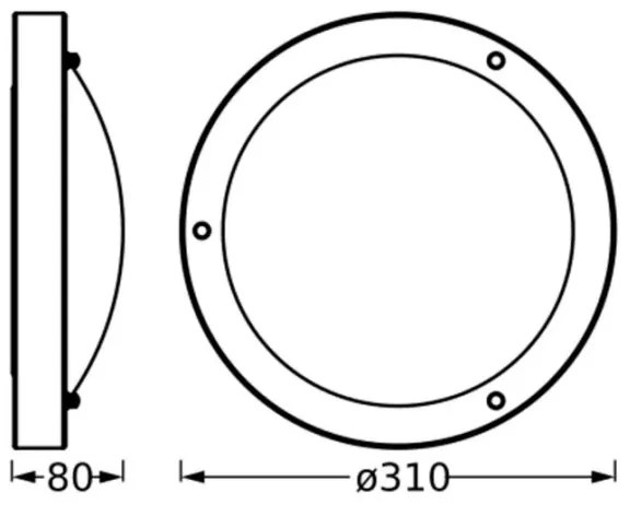 Osram - BATHROOM CLASSIC fürdőszobai mennyezeti lámpa 1xE27/15W/230V IP44