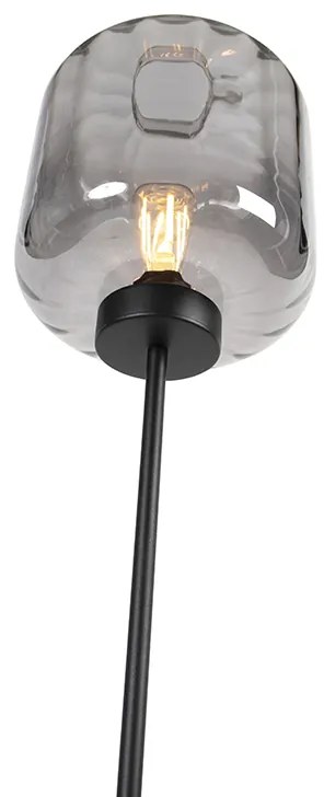 Design állólámpa fekete füstüveggel - Qara