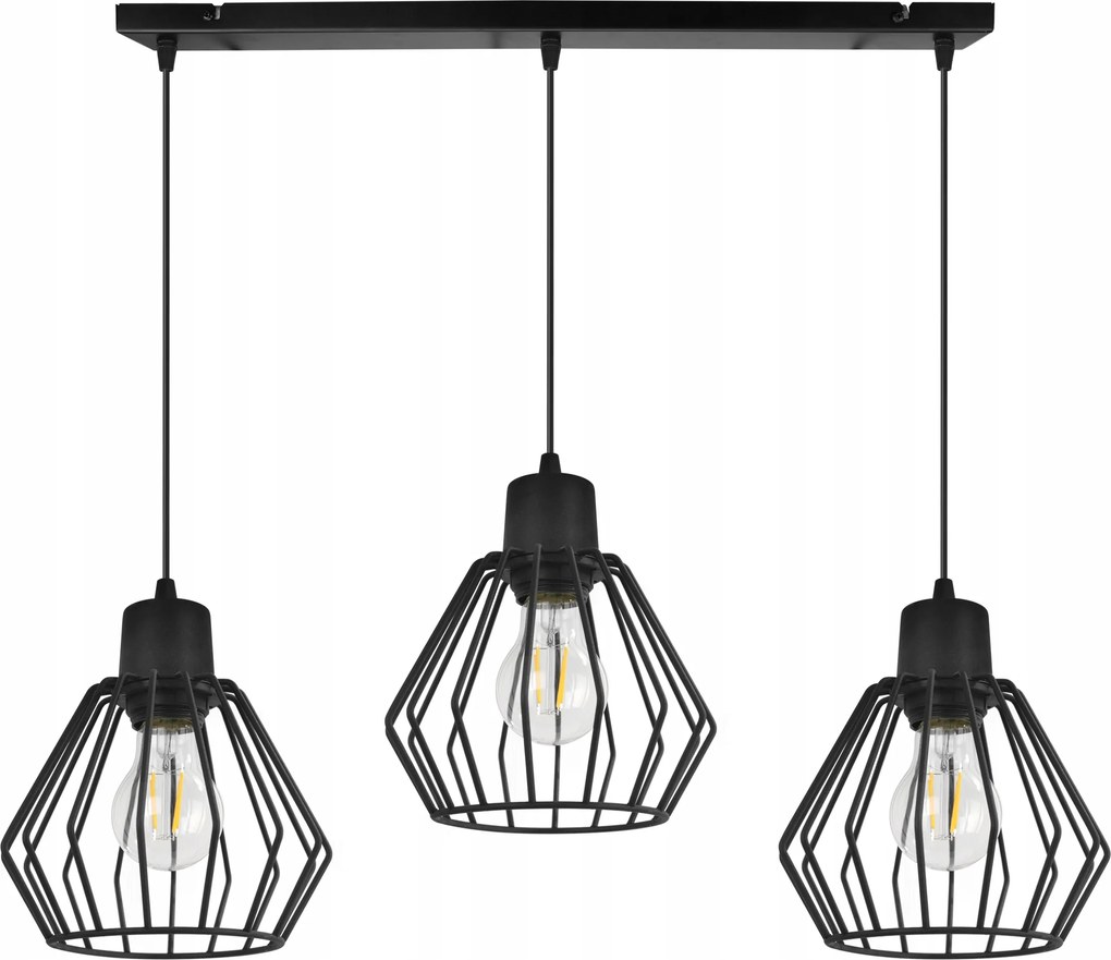 Mennyezeti Lámpa Lógó Csillár Hármas Fekete Díszléc Loft Asztal Felett Sziget