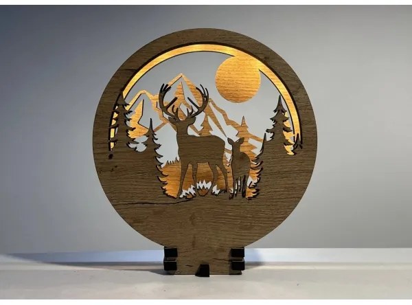 Li-Go 23592/DUB2 - LED dimmelhető asztali dekoráció LED/12W/230V 20x22 cm tölgy