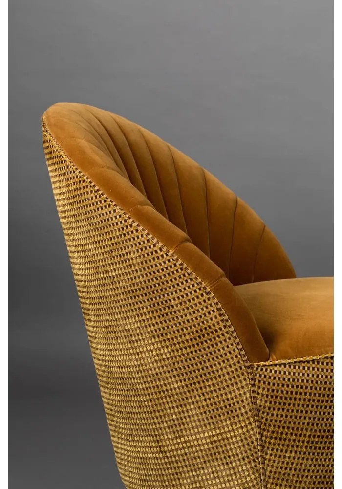 Madison barna bársony fotel - Dutchbone