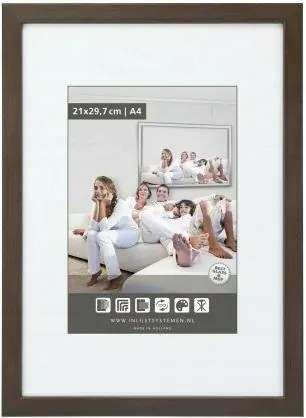 Rustic fa képkeret sötétbarna 18x24cm PlexiAR