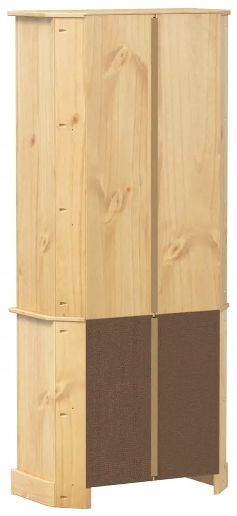 Corona tömör fenyőfa magasszekrény 74 x 38 x 170 cm