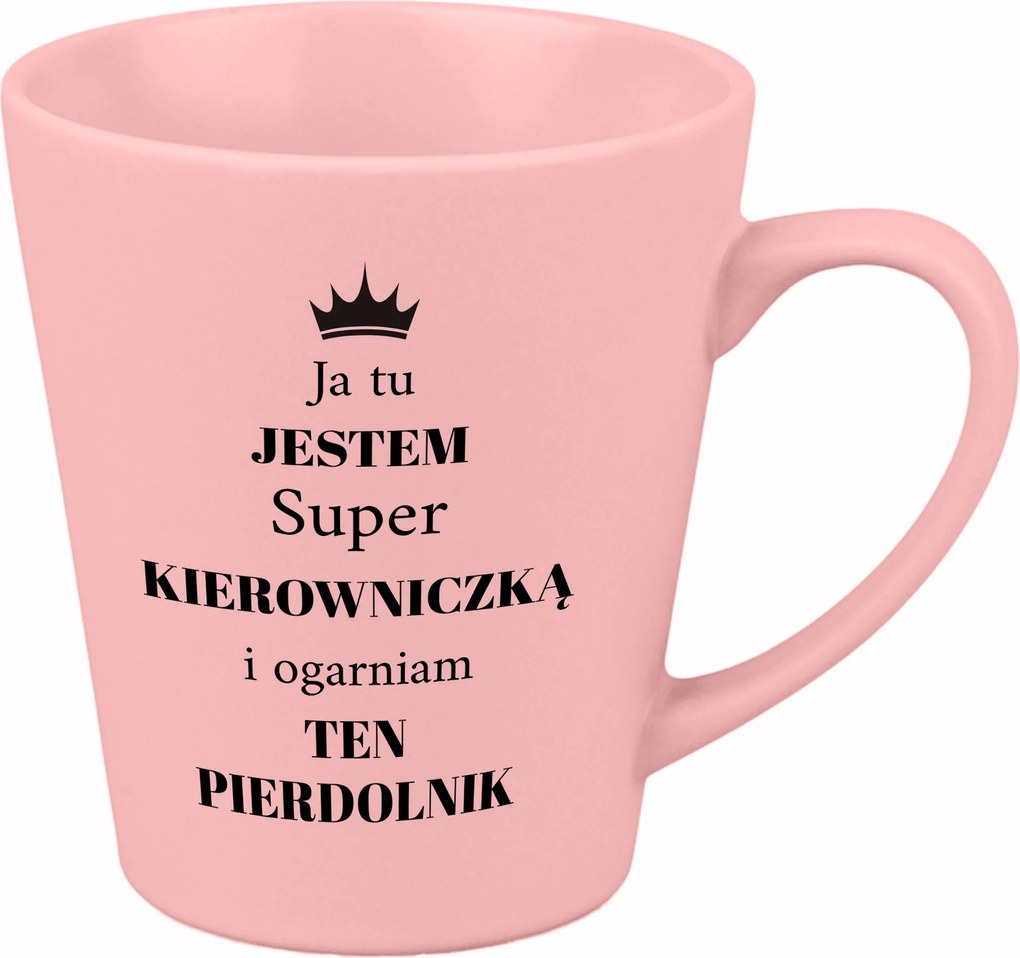 Latte bögre Matt Rózsaszín 300ml Vicces Gadget Ajándék Szuper Kormányos