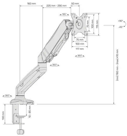 CONNECT IT CMF-3107-BK - Univerzális monitortartó 13-32” fekete