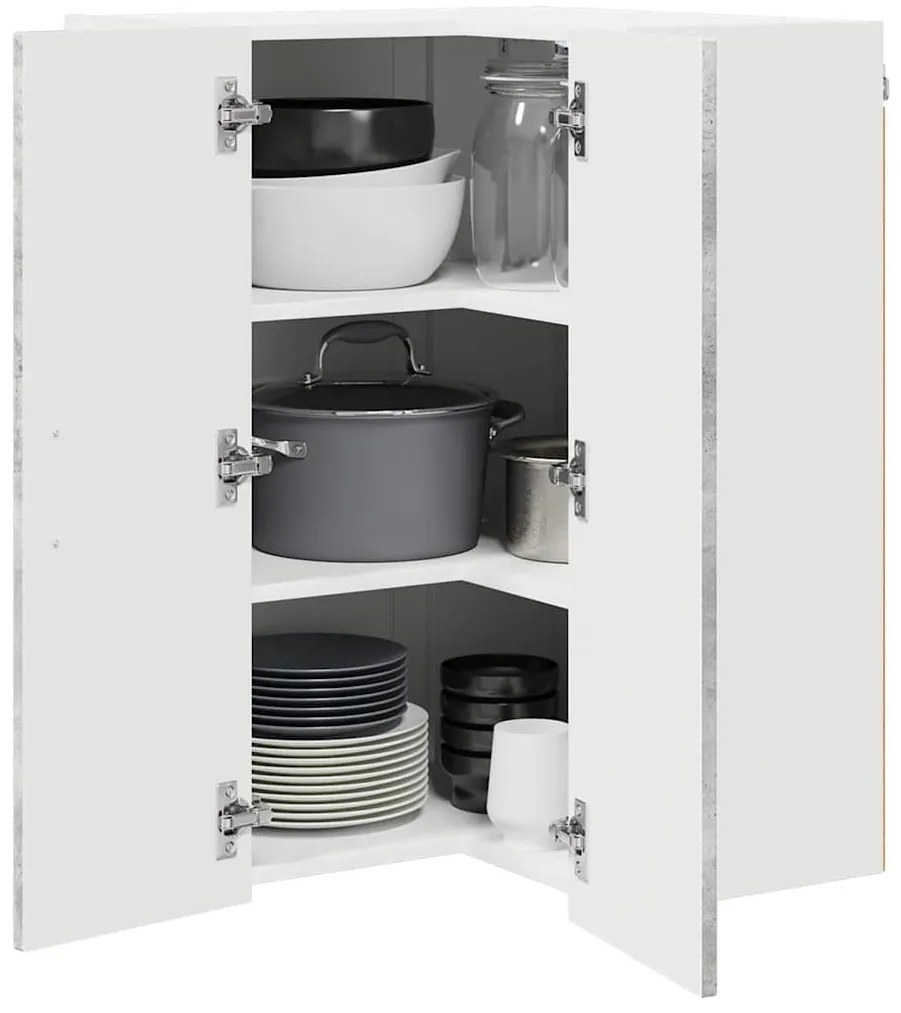 Fali konyhaszekrény Beton Szürke 57 x 57 x 80 cm Faanyag