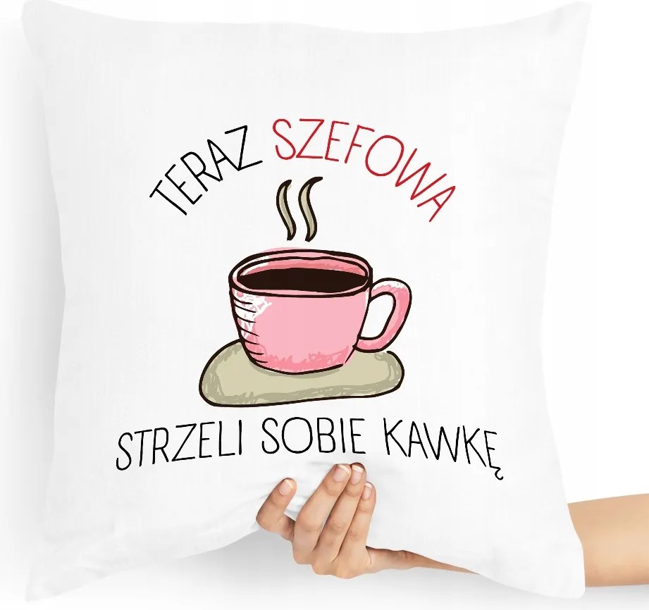 Ajándék Párna A Főnöknek Lőnek Egy Kávét fényképes nyomtatással