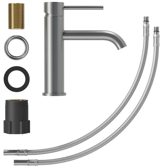 BATH DELUXE 28-018-01-73-02 - Mosdócsap SOVANG 18,3 cm porított szürke