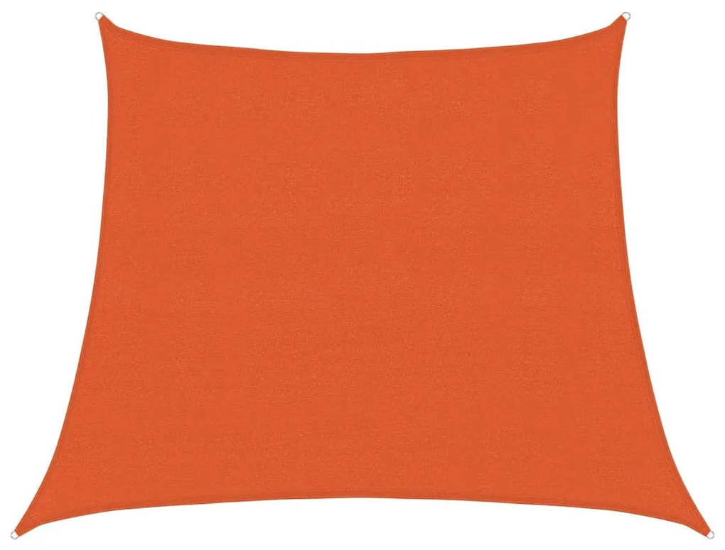narancssárga trapéz alakú HDPE napvitorla 160 g/m² 3/4x3 m