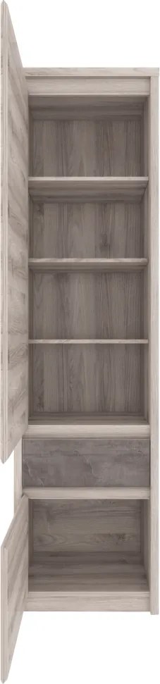 Polcállvány 2D1S, nairobi gesztenye/onix, JESI NEW