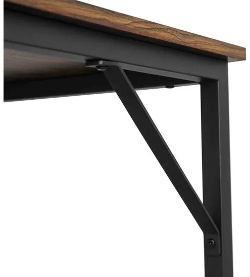 Íróasztal 100x50cm, számítógép asztal, kis irodai asztal, barna-fekete