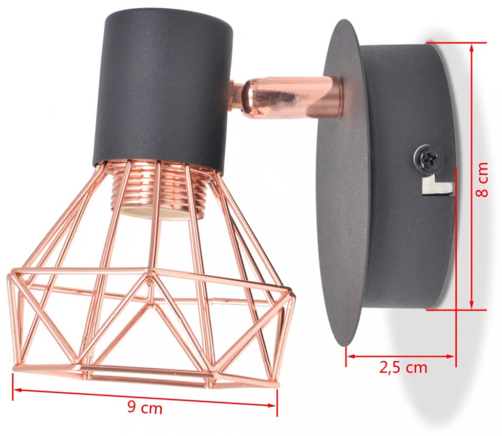 2 db fali lámpa 2 db 8 W-os LED izzóval