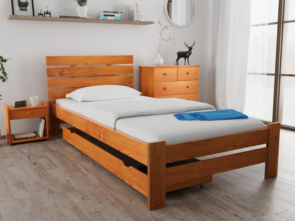 PARIS magasított ágy 80x200 cm, égerfa Ágyrács: Lamellás ágyrács, Matrac: Matrac nélkül