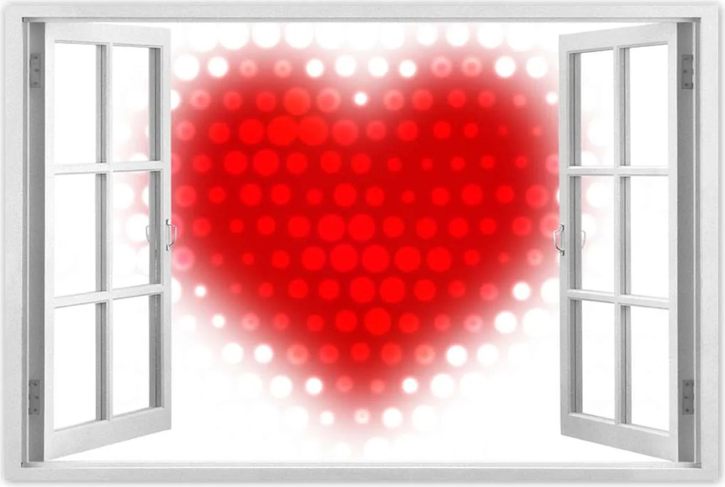 Poszterek 90x60 Piros szív