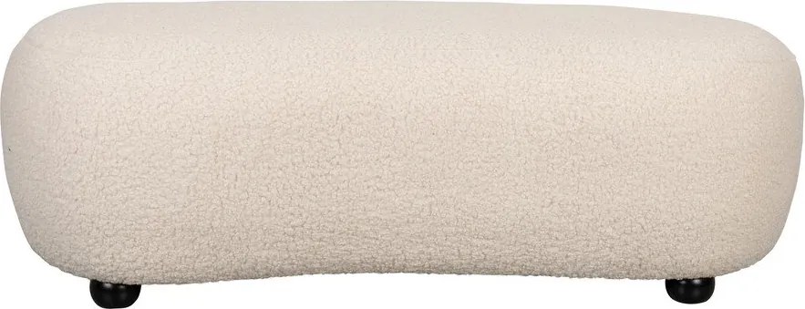 Krémszínű buklé párnázott pad Noxx – White Label