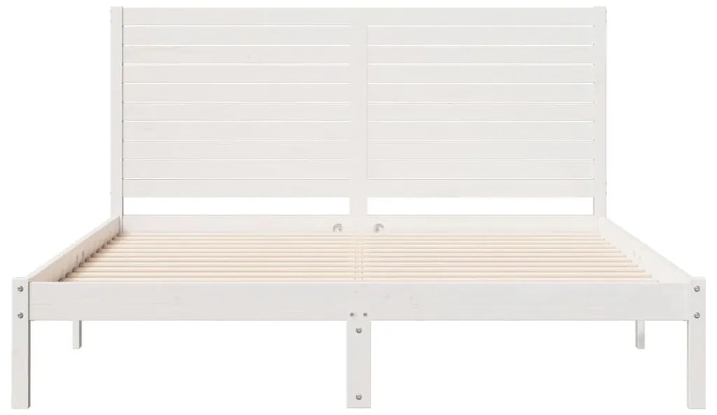 fehér tömör fa extra hosszú ágykeret matrac nélkül 160 x 210 cm