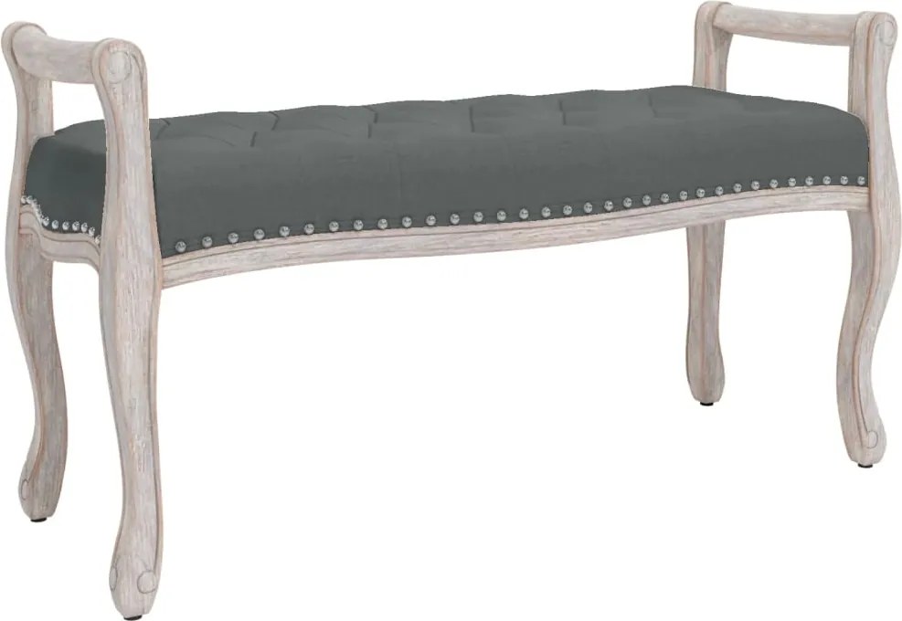 vidaXL sötétszürke szövetpad 110x45x60 cm