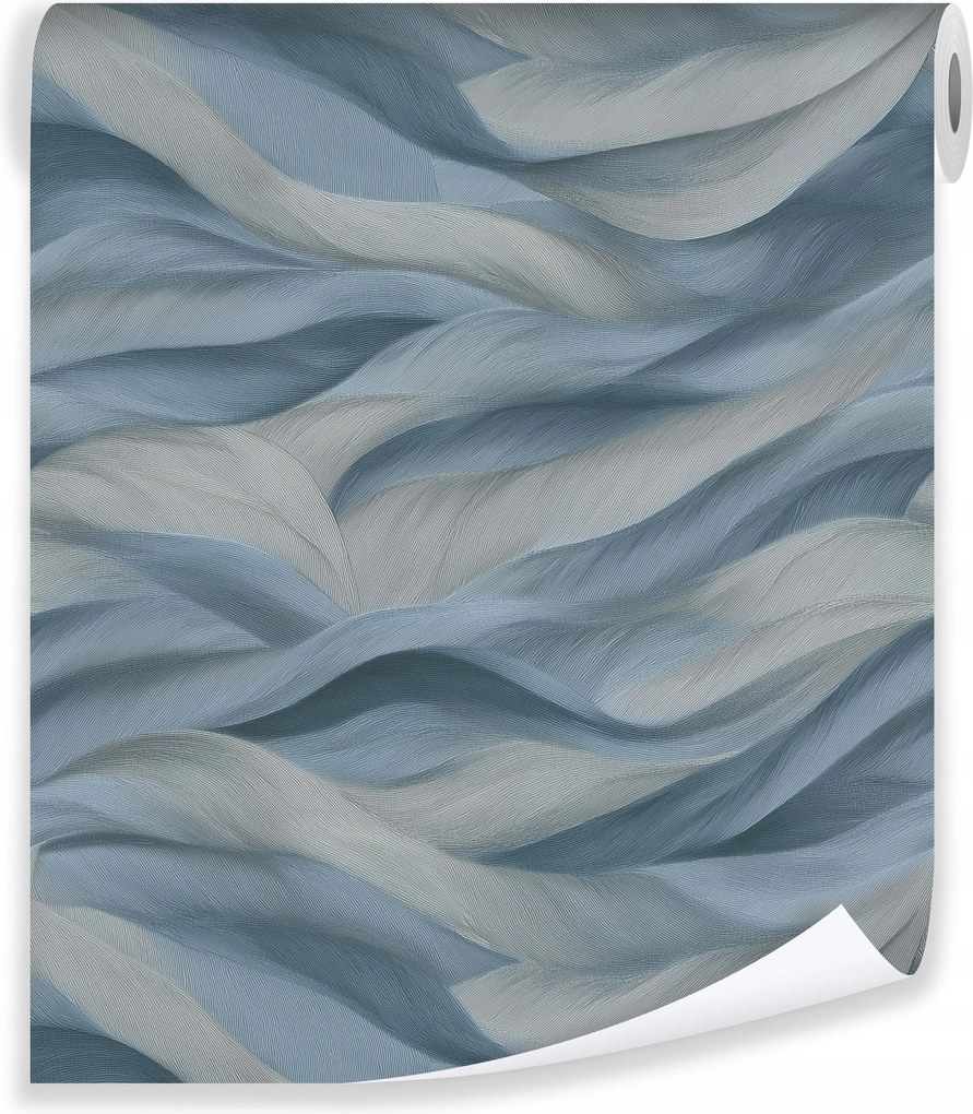 Tapéta Absztrakt Kék Hullámok 3D Flizelin Fal Nappali Hálószoba